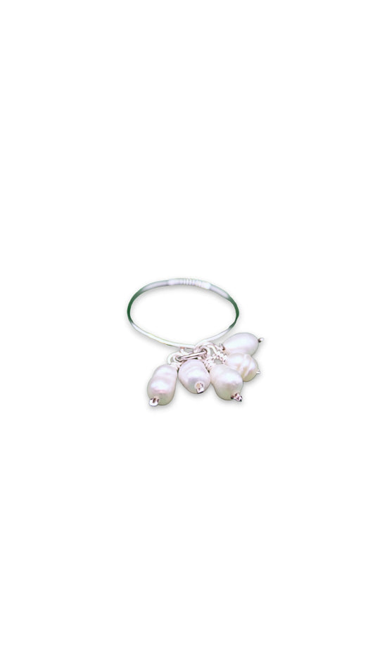 Anillo Nova con perlas naturales artesanal — URi Atelier