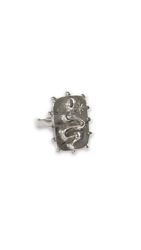 Anillo serpiente de plata .925