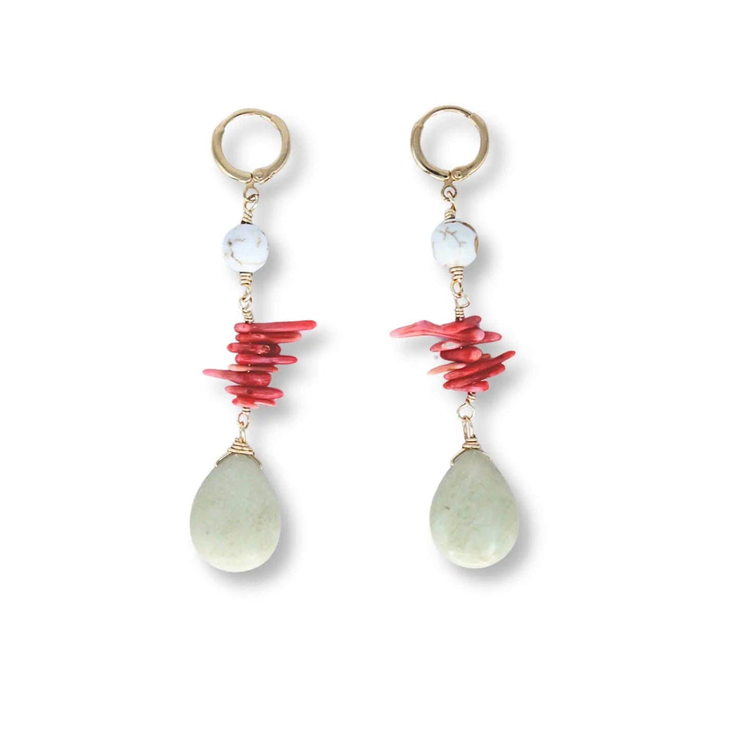 Aretes Azara con piedras naturales