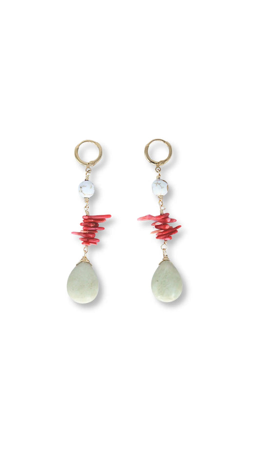 Aretes Azara con piedras naturales