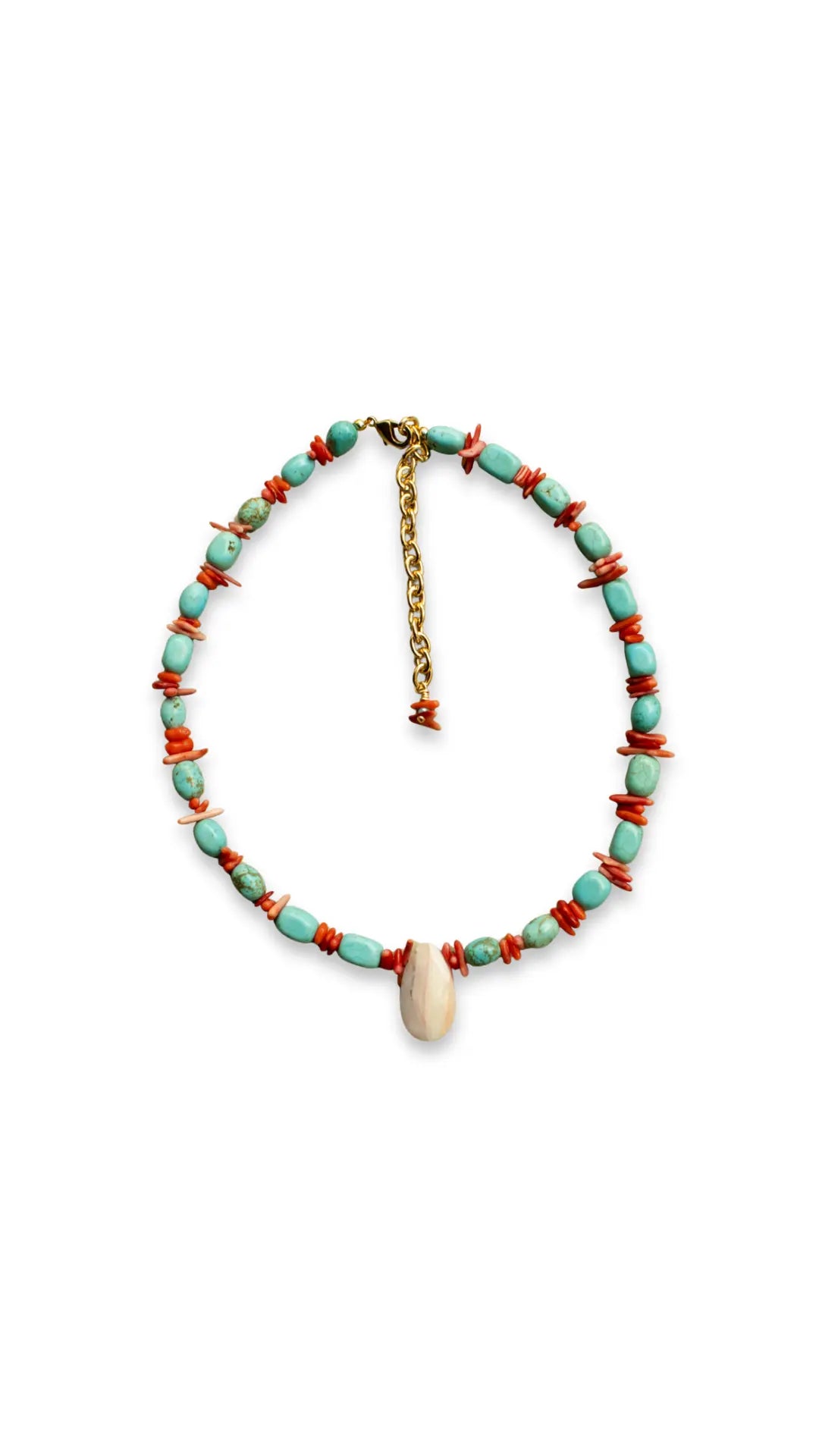 Collar Caribe con piedras naturales y chapa de oro 18k.  — URi Atelier