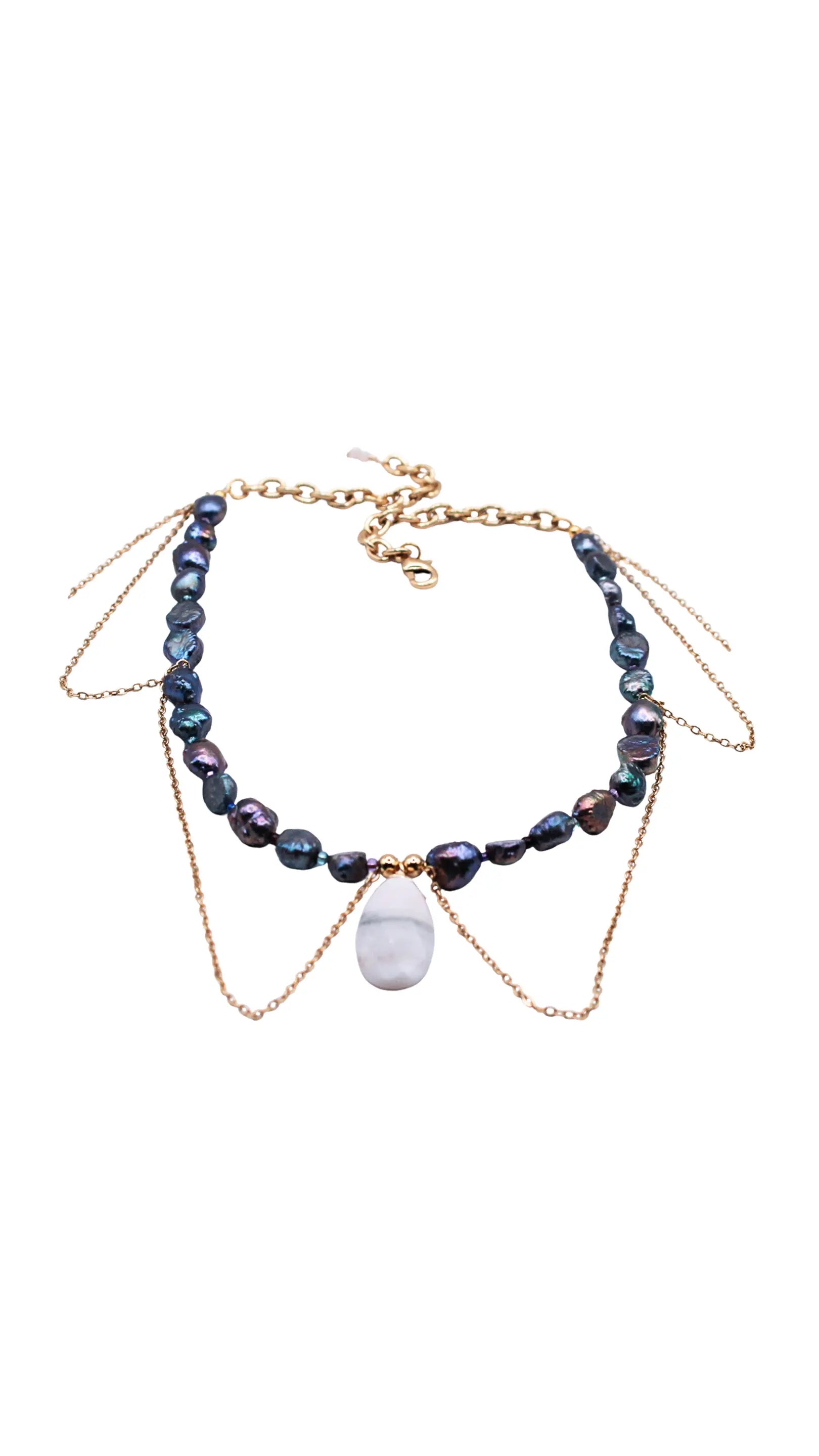 Collar elegante oro 18K mujer
