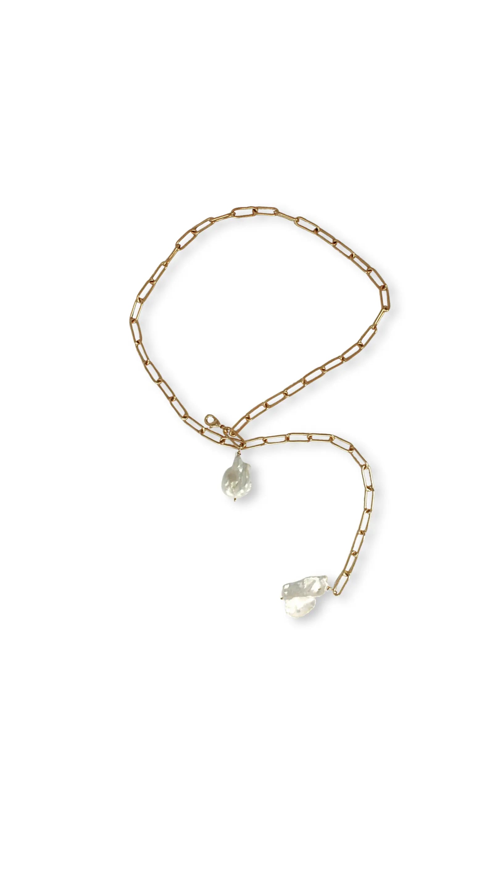 Collar largo con eslabones grandes