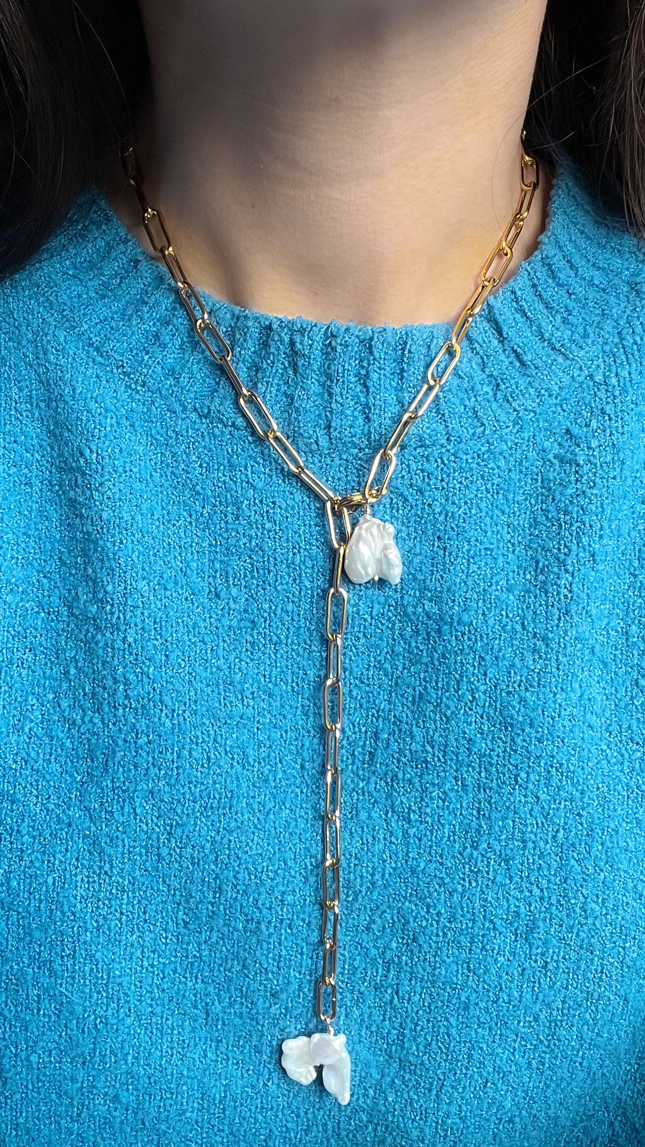 Collar elegante oro 18K