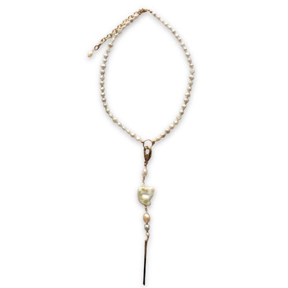 Collar Kairi con perlas y piritas