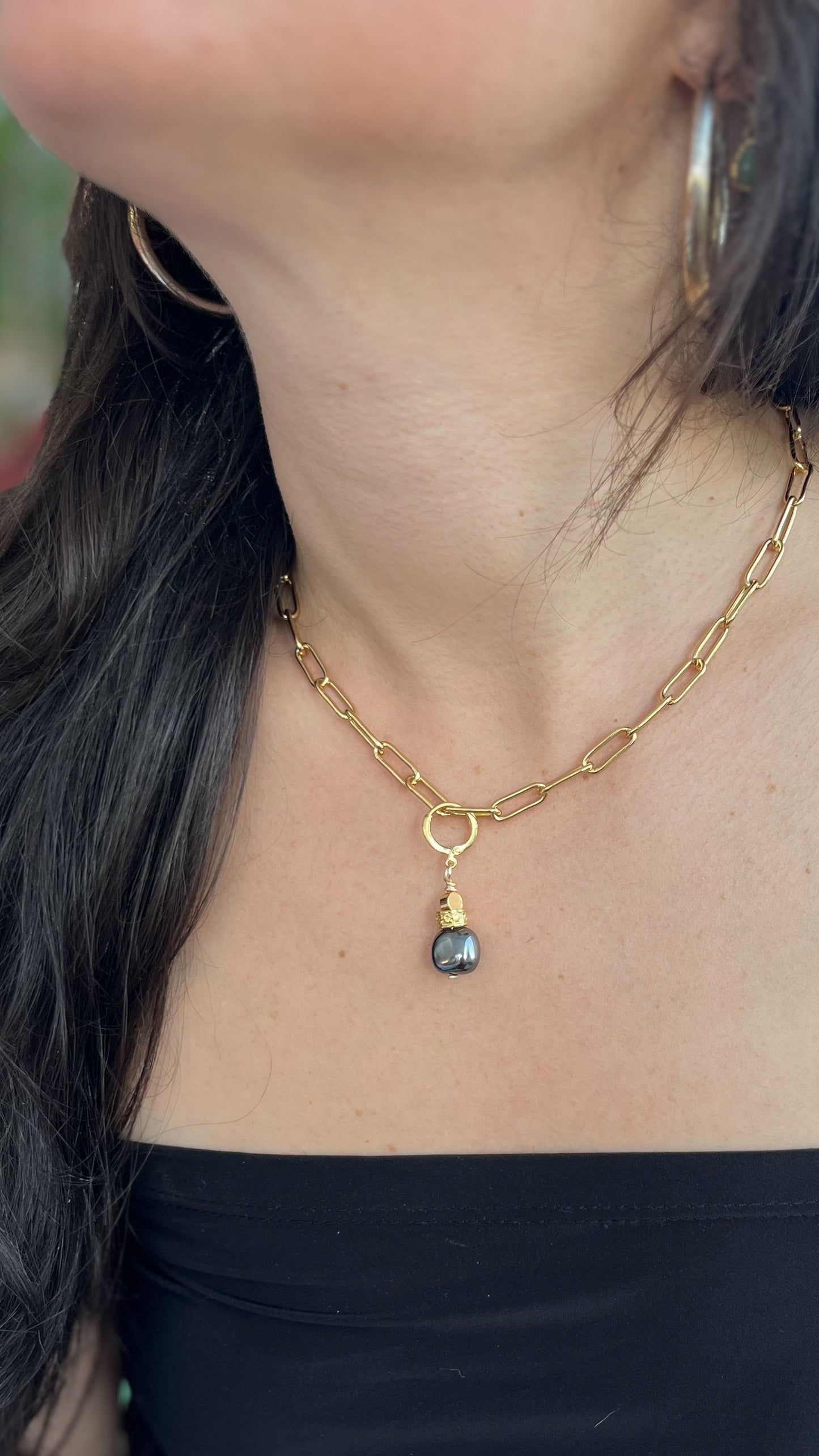 Collar con dije intercambiable oro 18K