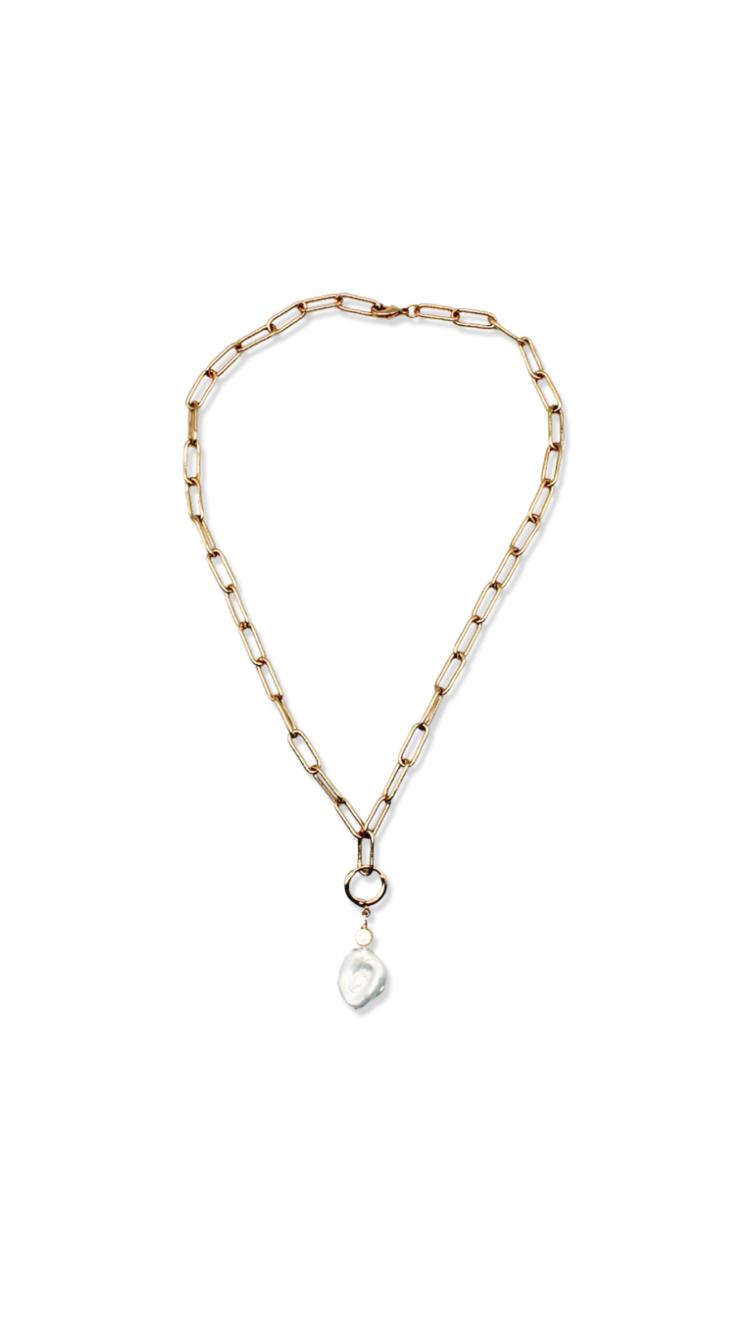 Collar Lorna de eslabón grande dorado