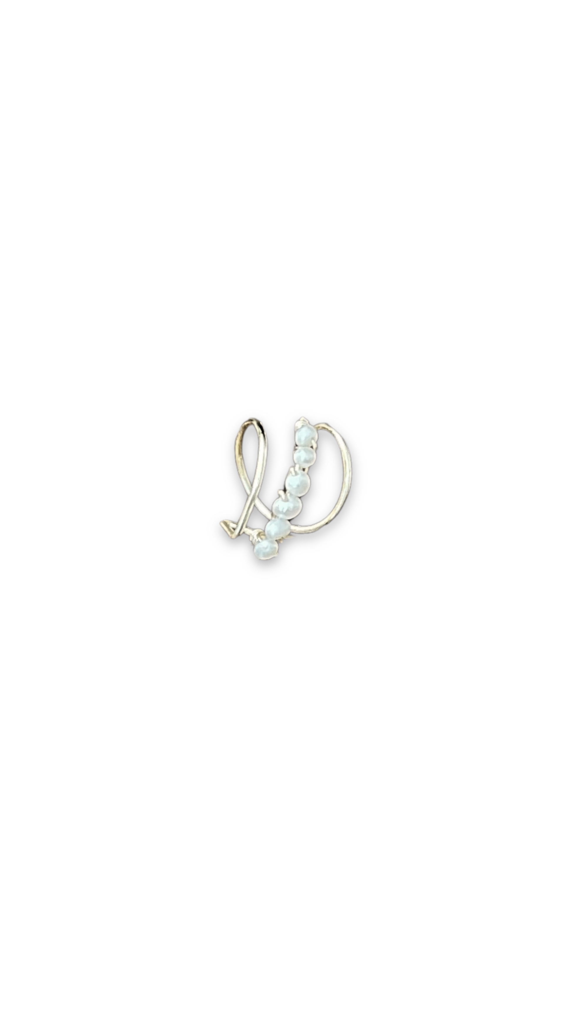 Earcuff de perlas miniatura con alambre resistente ajustable