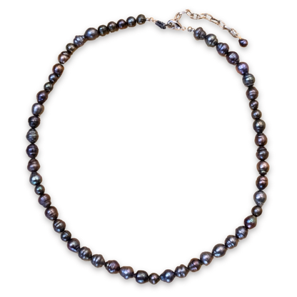 Collar perlas negras